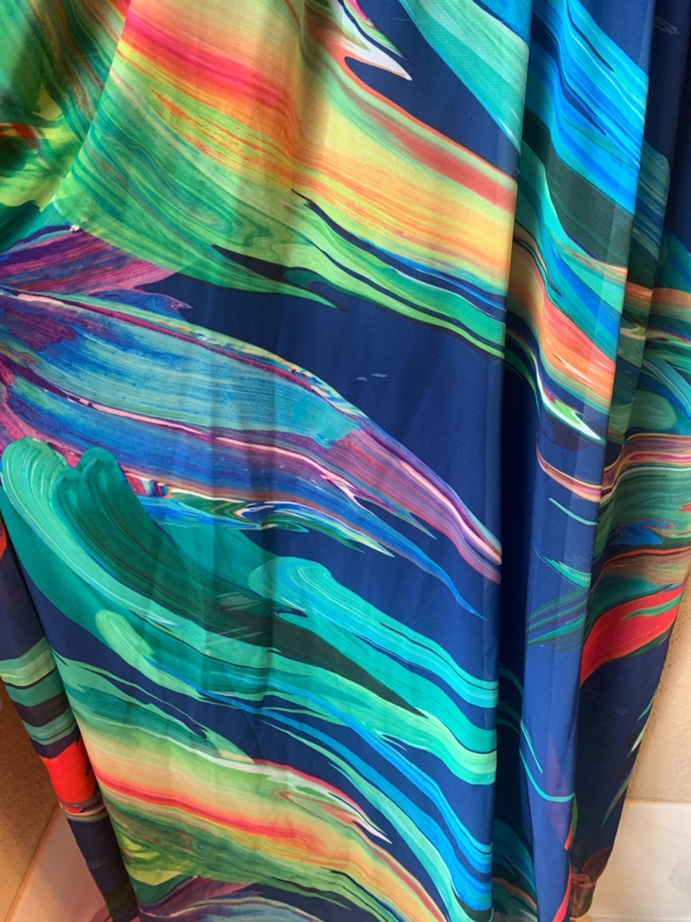 Signature by Robbie Bee Navy Multicolor print Dress - Picture 4 of 6
